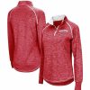 Clothing * | Women'S Colosseum Red Wisconsin Badgers Bikram Quarter-Zip Pullover Jacket