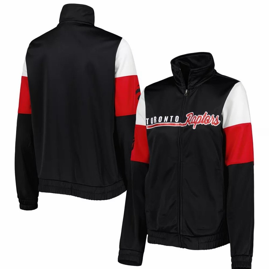 Clothing * | Women'S G-Iii 4Her By Carl Banks Black Toronto Raptors Change Up Full-Zip Track Jacket