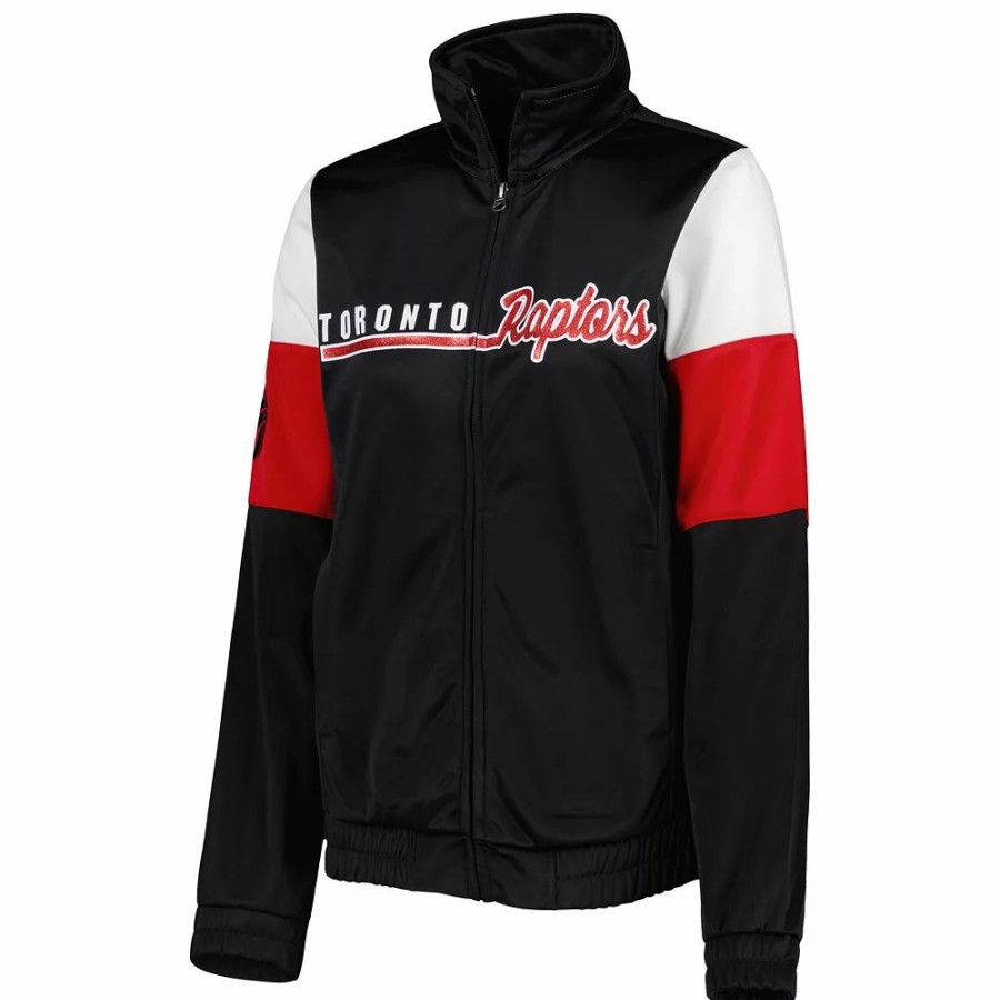 Clothing * | Women'S G-Iii 4Her By Carl Banks Black Toronto Raptors Change Up Full-Zip Track Jacket