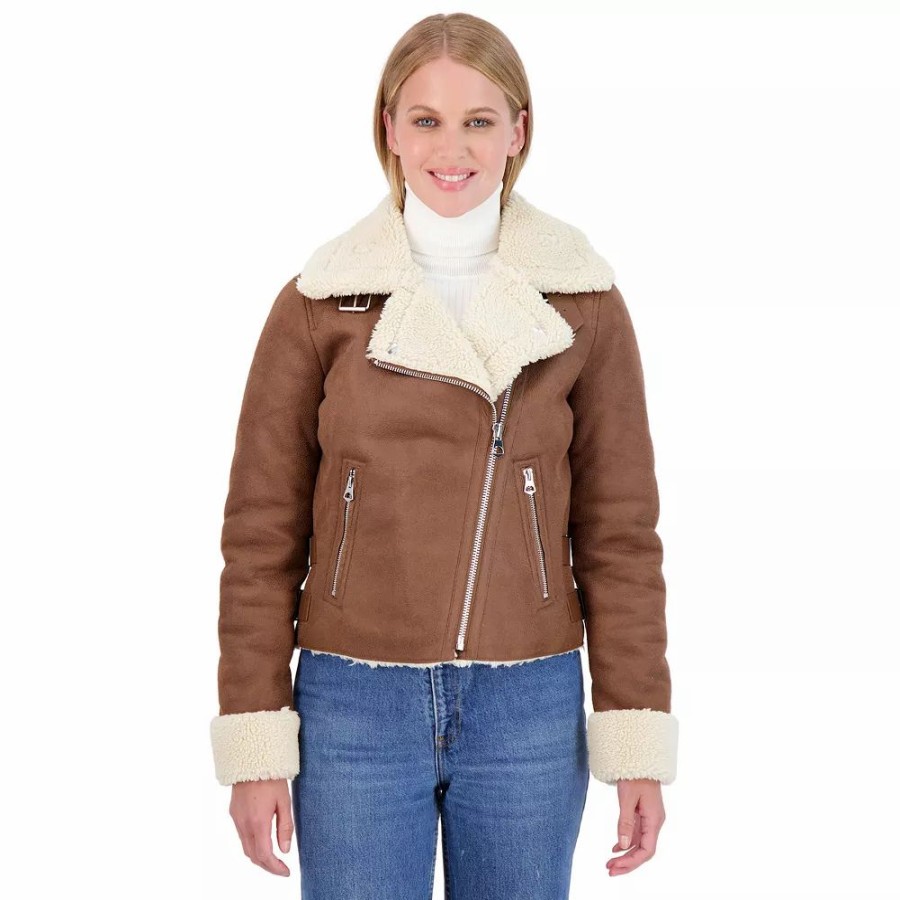 Clothing * | Juniors' Sebby Shearling Moto Jacket