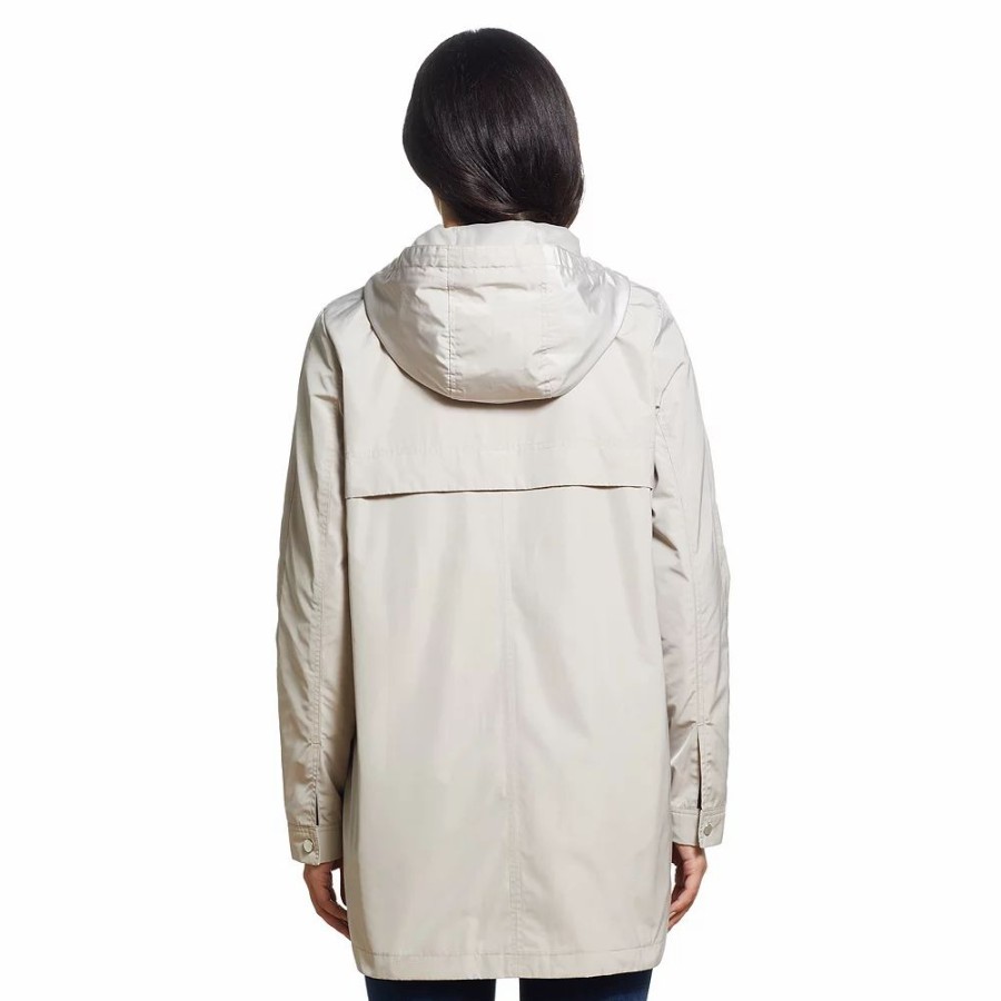 Clothing * | Women'S Weathercast Modern Hooded Walker Jacket Beige