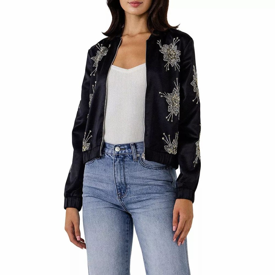 Clothing * | Embellished Bomber Jacket