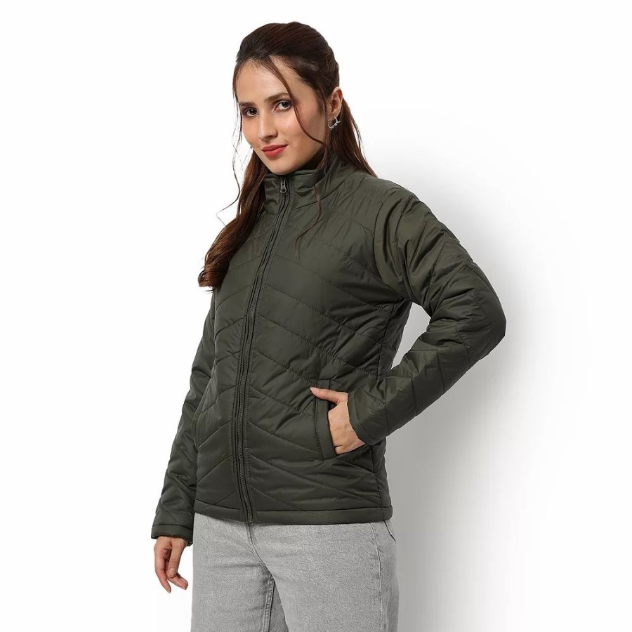 Clothing * | Campus Sutra Women Regular Fit Zipper Jacket