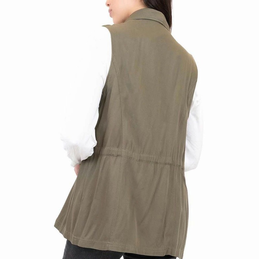 Clothing * | Women'S Coffee Shop Drape Front Vest