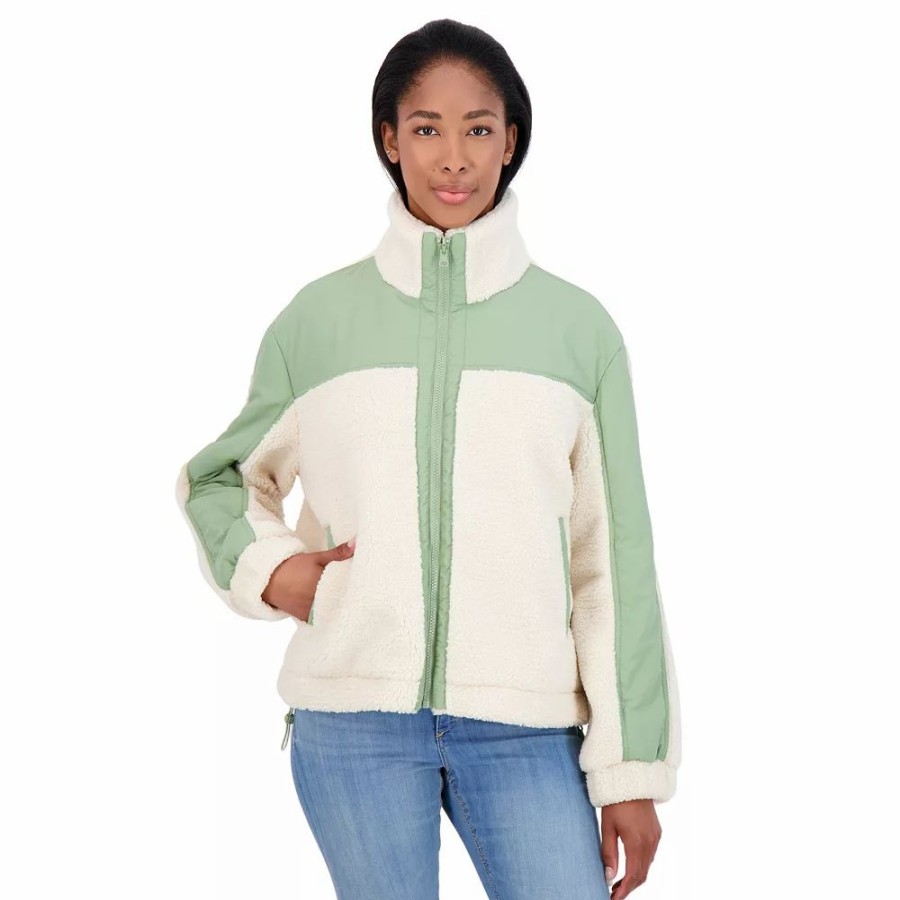 Clothing * | Juniors' Sebby Reversible Mixed Media Sherpa Jacket