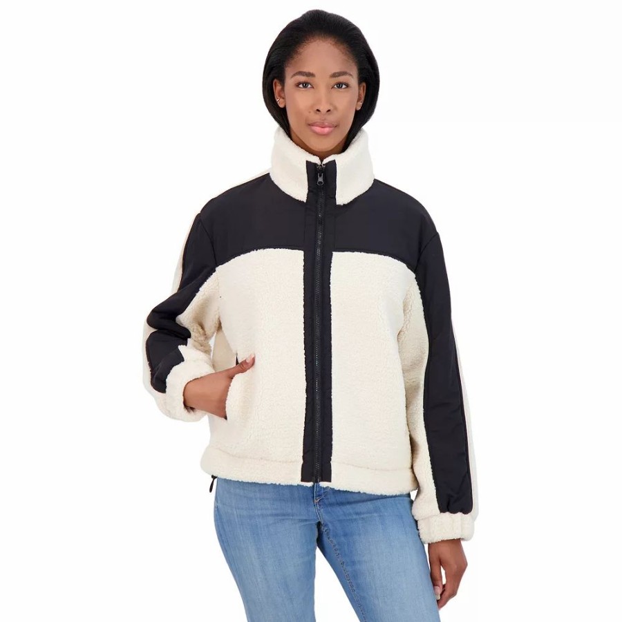 Clothing * | Juniors' Sebby Reversible Mixed Media Sherpa Jacket