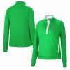 Clothing * | Women'S Colosseum Kelly Green Marshall Thundering Herd Kipling Raglan Quarter-Snap Top