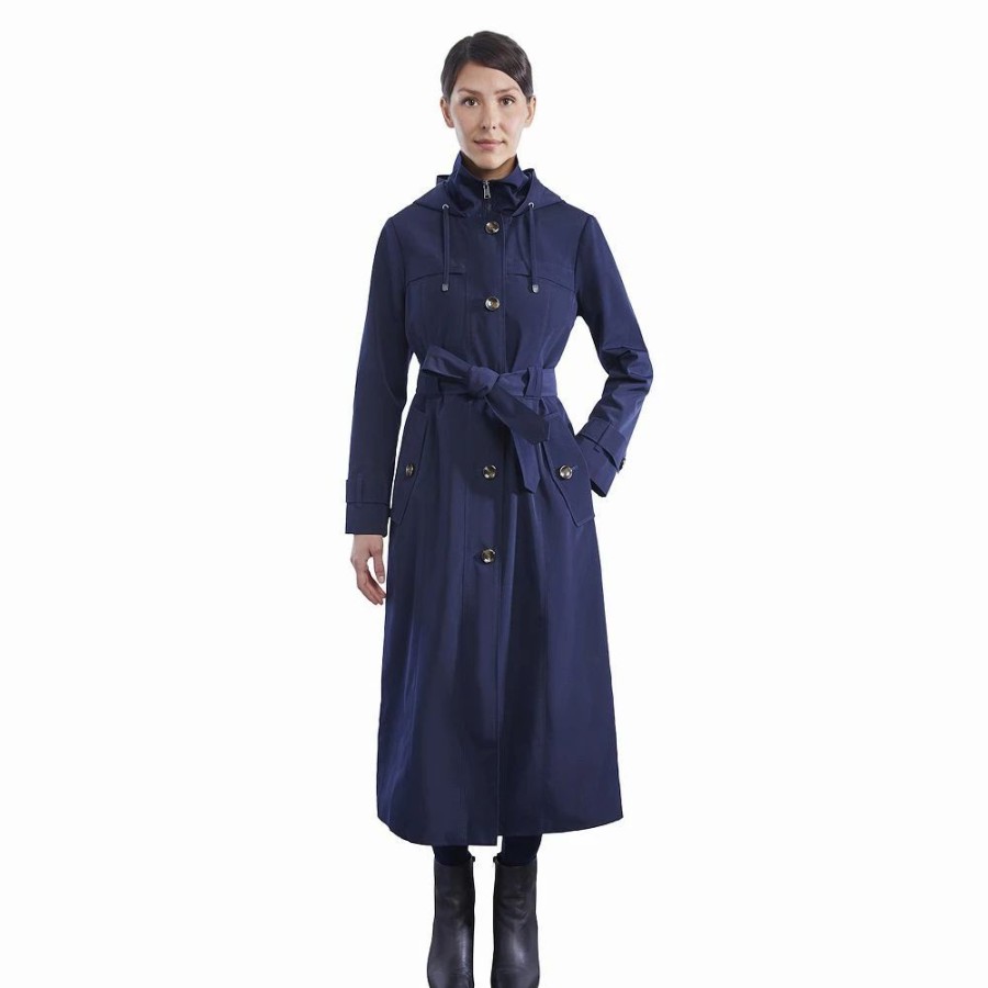 Clothing * | Women'S London Fog Maxi Trench Coat