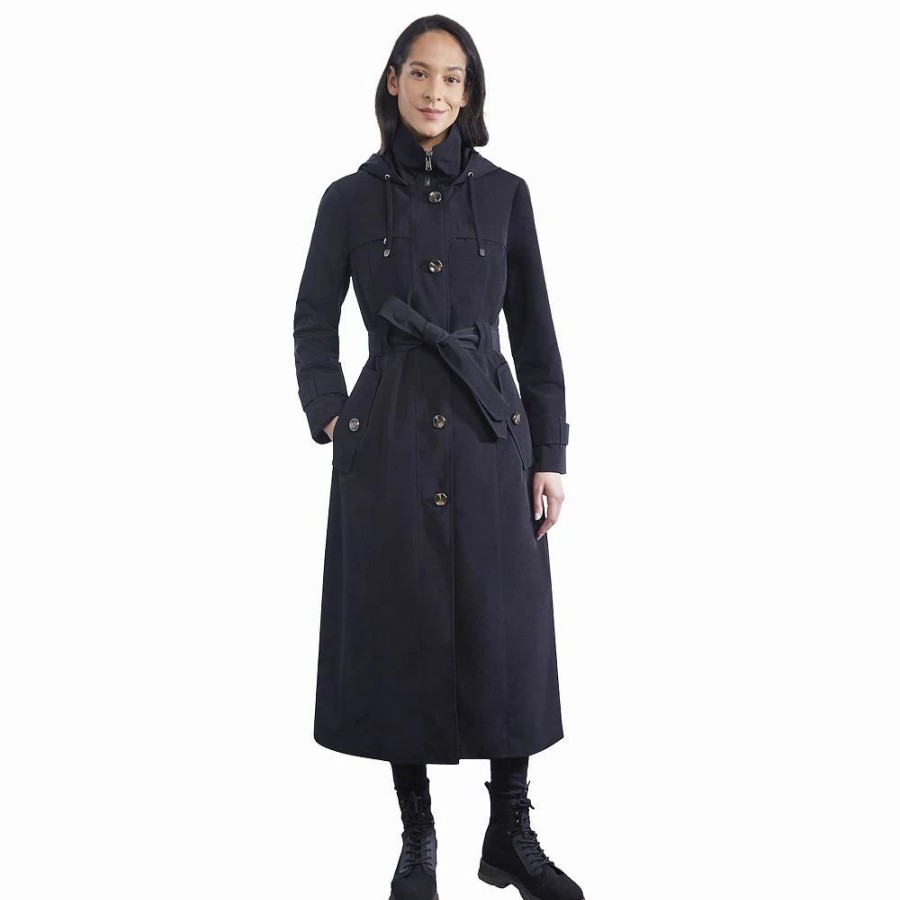 Clothing * | Women'S London Fog Maxi Trench Coat