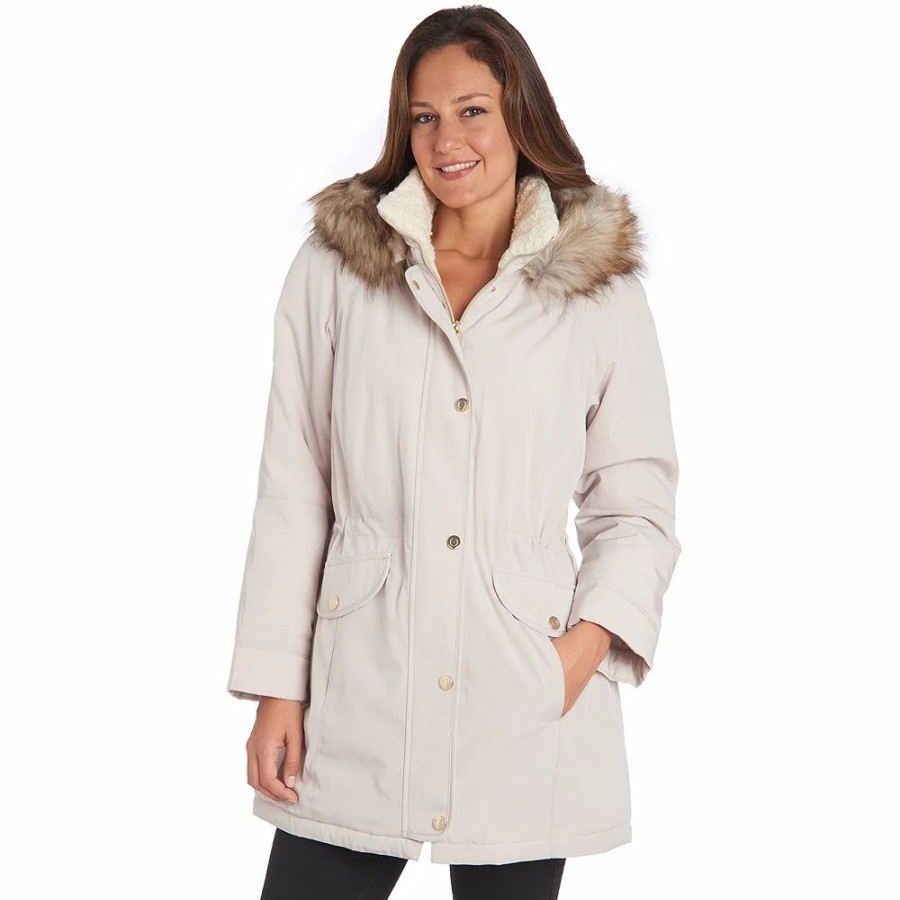 Clothing * | Women'S Fleet Street Faux-Fur Hooded Midweight Anorak Jacket