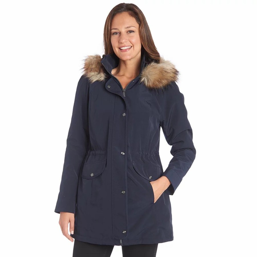 Clothing * | Women'S Fleet Street Faux-Fur Hooded Midweight Anorak Jacket