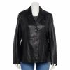 Clothing * | Plus Size Whet Blu Dahlia Leather Blazer