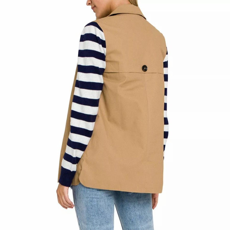 Clothing * | Contrast Sleeve Jacket