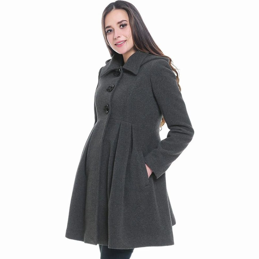 Clothing * | Maternity Pokkori Wool-Blend Coat