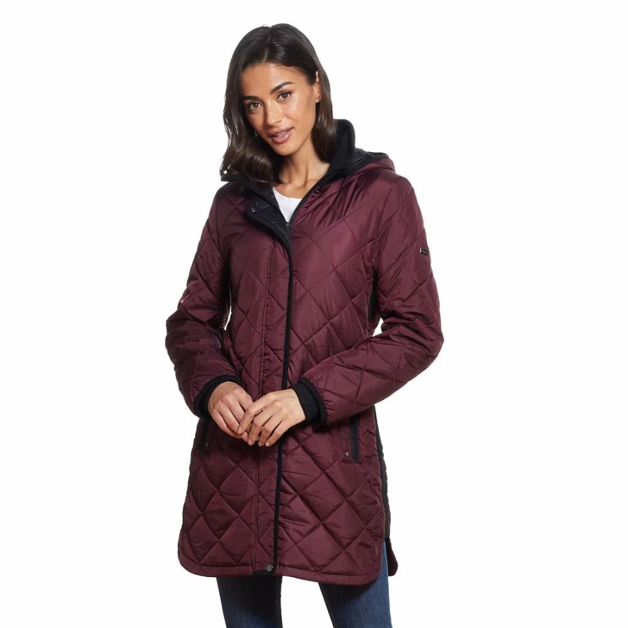 Clothing * | Women'S Weathercast Hooded Quilted Walker Jacket