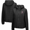 Clothing * | Women'S Colosseum Black Wisconsin Badgers Arianna Full-Zip Puffer Jacket