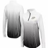 Clothing * | Women'S Colosseum Black Purdue Boilermakers Magic Ombre Quarter-Zip Raglan Jacket