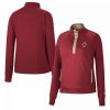 Clothing * | Women'S Colosseum Maroon Boston College Eagles Kipling Raglan Quarter-Snap Top