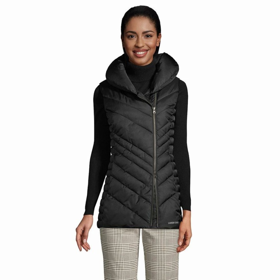 Clothing * | Petite Lands' End Insulated Cozy Fleece-Lined Primaloft Vest