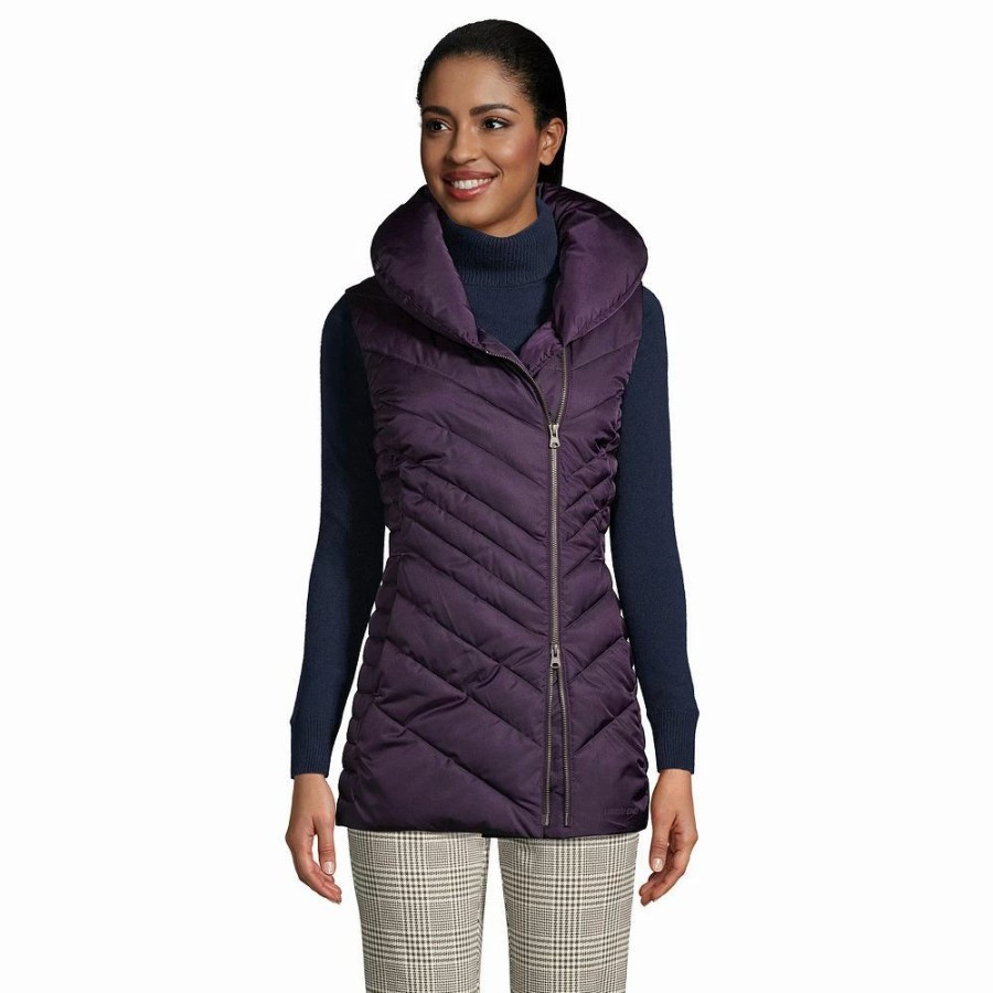 Clothing * | Petite Lands' End Insulated Cozy Fleece-Lined Primaloft Vest