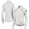 Clothing * | Women'S Colosseum White Washington State Cougars Oht Military Appreciation Officer Arctic Camo 1/4-Zip Jacket