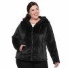 Clothing * | Plus Size Weathercast Hooded Fleece Jacket