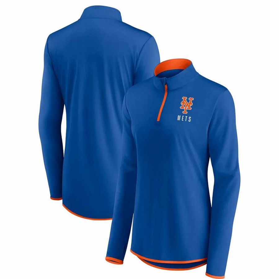 Clothing * | Women'S Fanatics Branded Royal New York Mets Worth The Drive Quarter-Zip Jacket