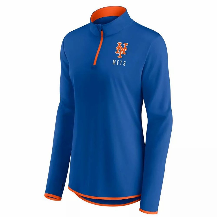 Clothing * | Women'S Fanatics Branded Royal New York Mets Worth The Drive Quarter-Zip Jacket