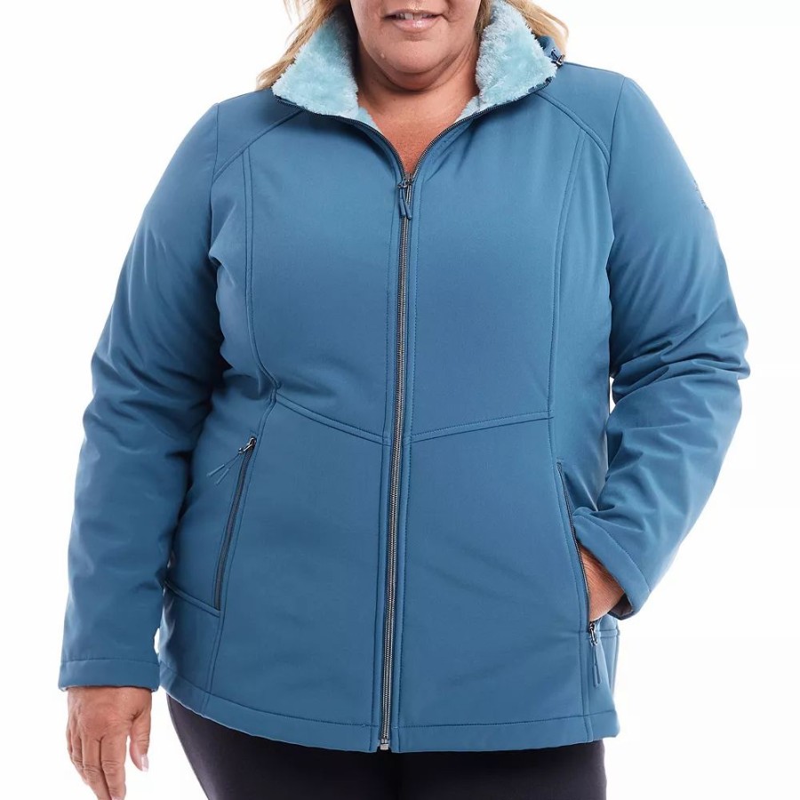 Clothing * | Plus Size Zeroxposur Lillian Plush-Lined Soft Shell Jacket