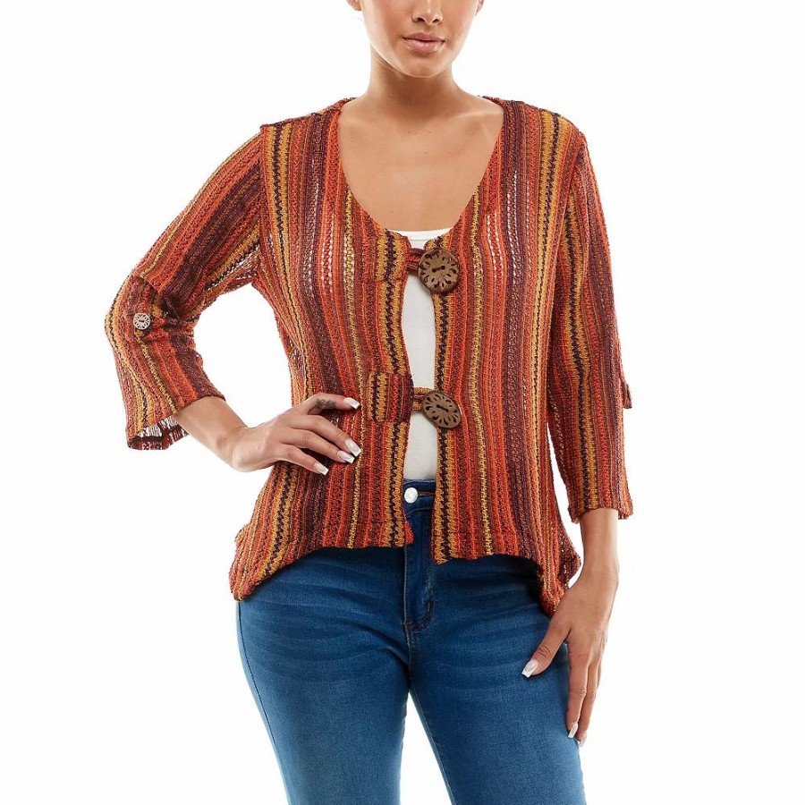 Clothing * | Women'S Nina Leonard Button-Front Bolero