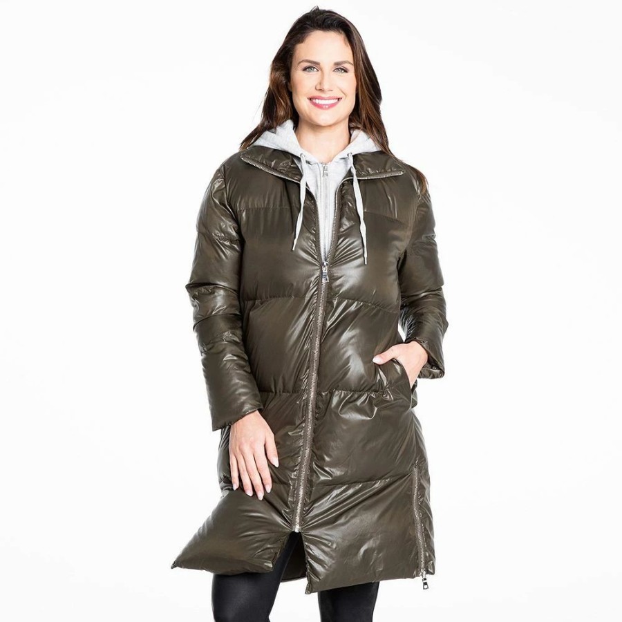 Clothing * | Women'S Fleet Street Inner-Hoodie Long Puffer Jacket