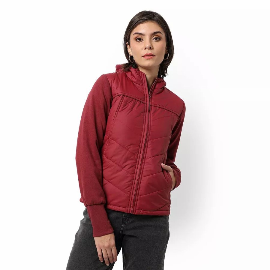 Clothing * | Campus Sutra Women Regular Fit Zipper Jacket