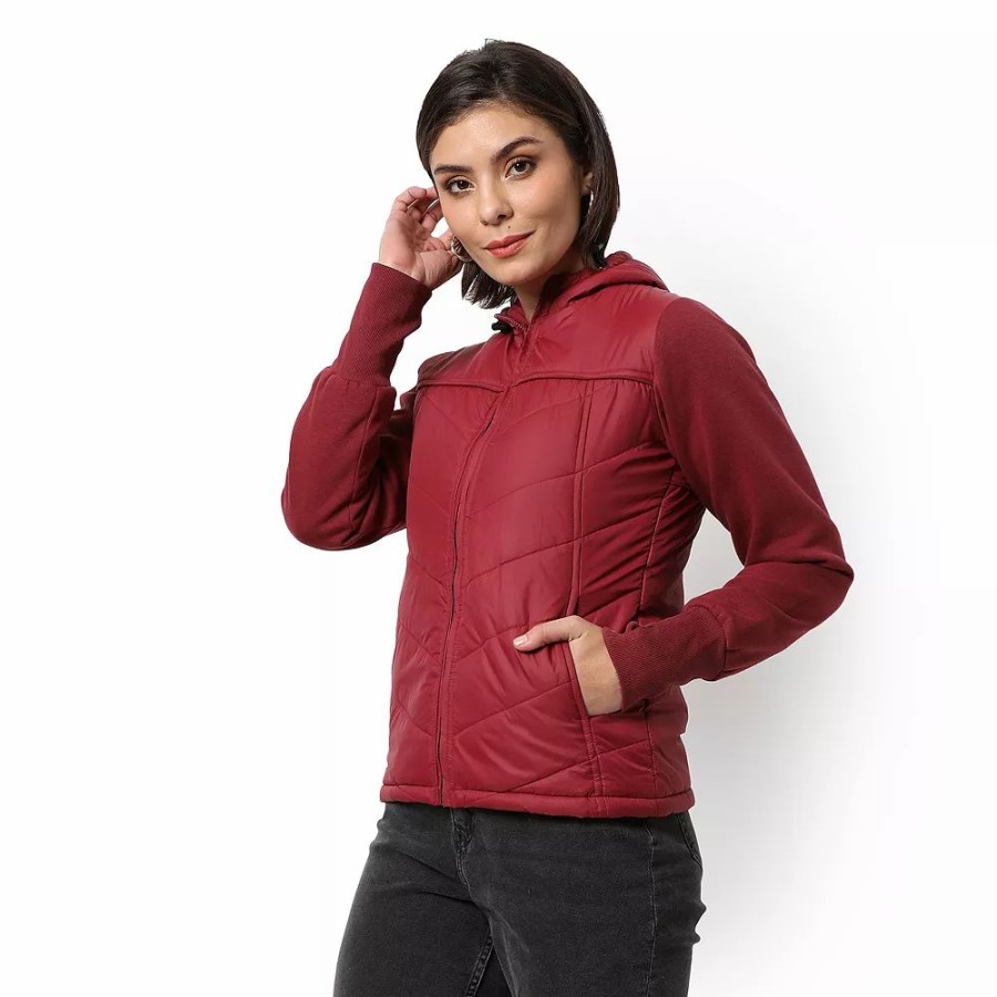 Clothing * | Campus Sutra Women Regular Fit Zipper Jacket