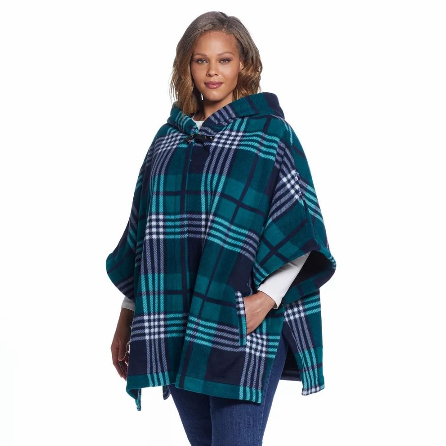 Clothing * | Women'S Weathercast Hood Fleece Poncho