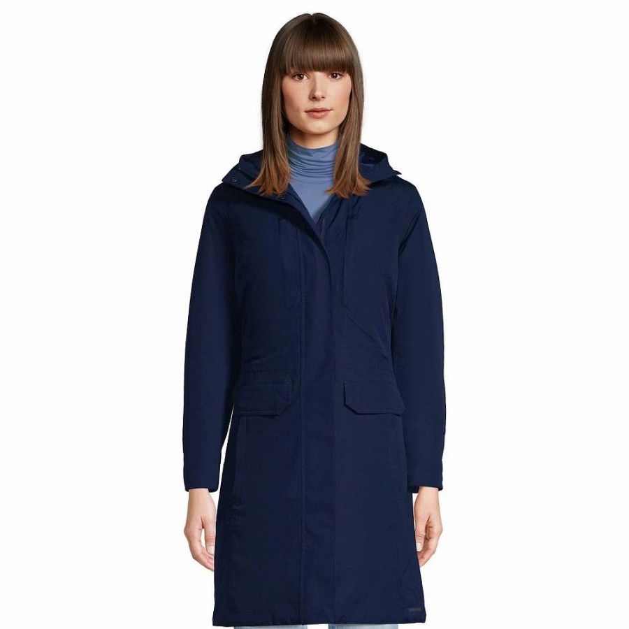 Clothing * | Petite Lands' End Insulated Waterproof Raincoat