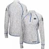 Clothing * | Women'S Colosseum White Florida Gators Oht Military Appreciation Officer Arctic Camo 1/4-Zip Jacket