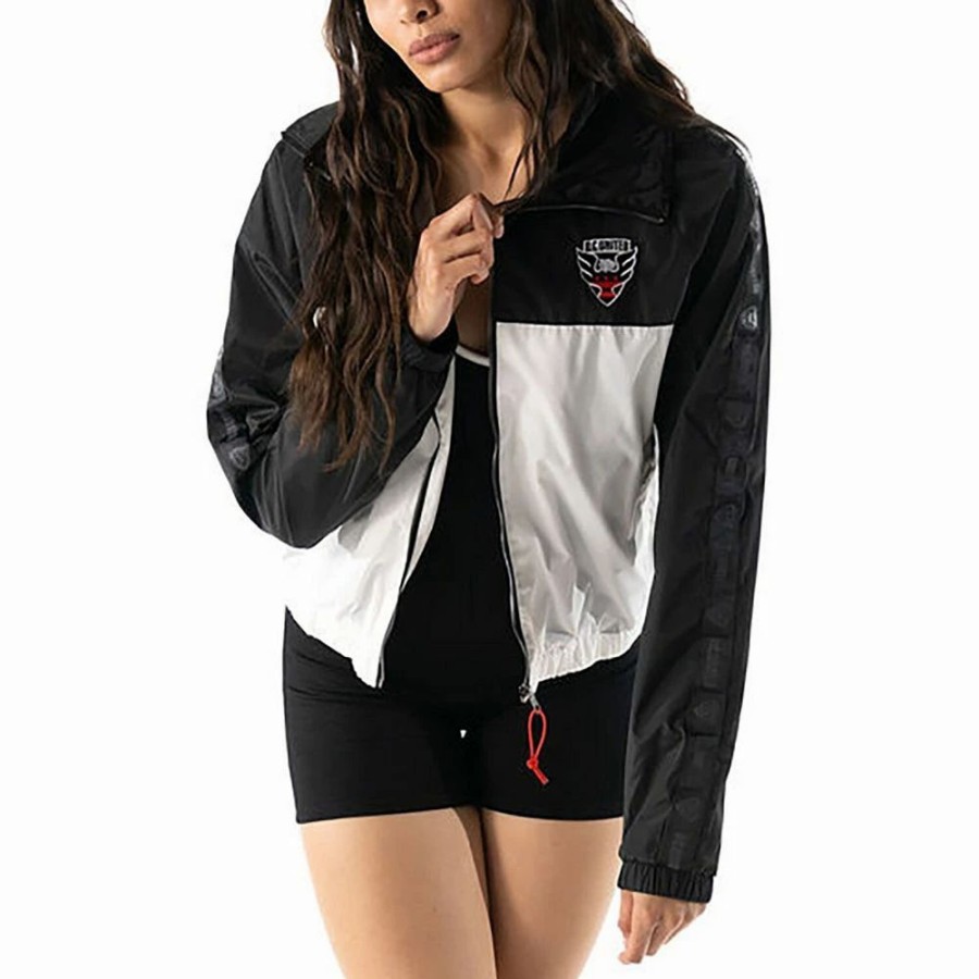 Clothing * | Women'S The Wild Collective Black D.C. United Anthem Full-Zip Jacket