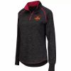 Clothing * | Women'S Colosseum Black Iowa State Cyclones Bikram 1/4 Zip Long Sleeve Jacket