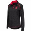 Clothing * | Women'S Colosseum Black Nc State Wolfpack Bikram 1/4 Zip Long Sleeve Jacket