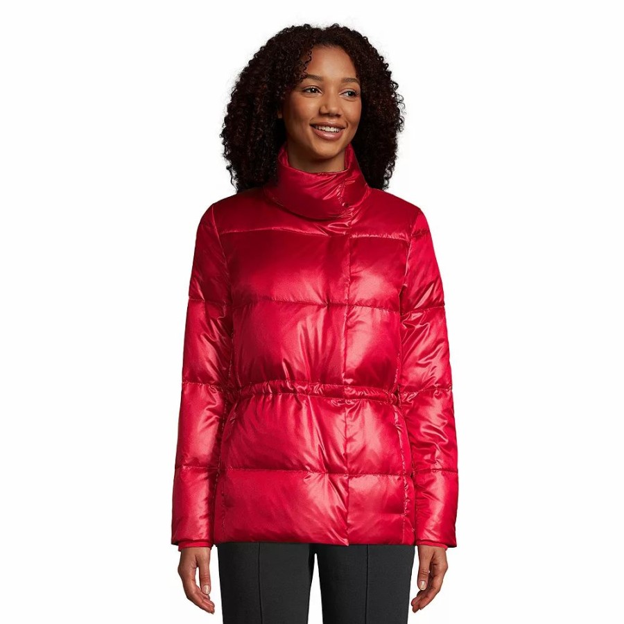 Clothing * | Women'S Lands' End Quilted Wrap Down Jacket