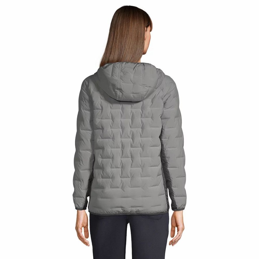 Clothing * | Petite Lands' End Women'S Hooded Down Insulated Jacket Cool Mint