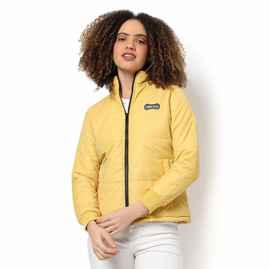 Clothing * | Campus Sutra Women Regular Fit Zipper Jacket