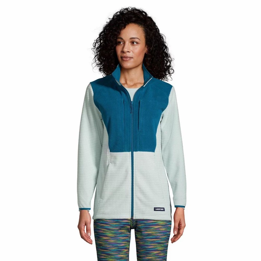 Clothing * | Women'S Lands' End Grid Fleece Jacket