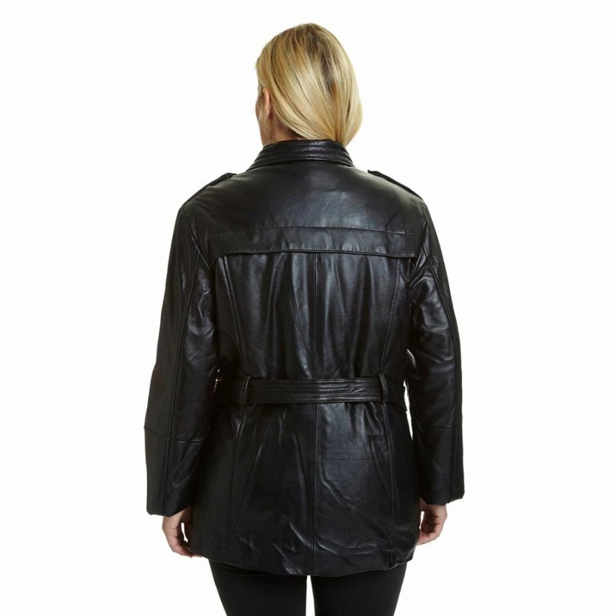 Clothing * | Excelled Leather Coat Women'S Black