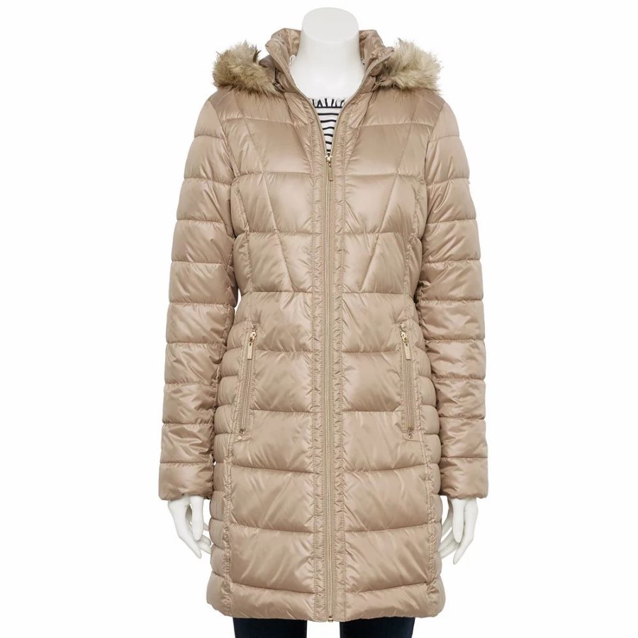 Clothing * | Women'S Gallery Faux-Fur Hood Puffer Coat