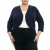 Clothing * | Plus Size Nina Leonard Classic Bolero