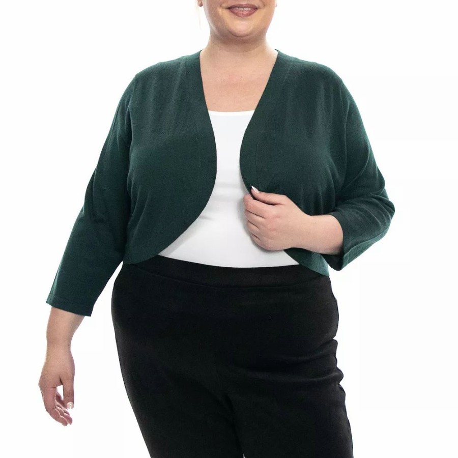 Clothing * | Plus Size Nina Leonard Classic Bolero