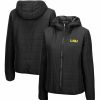 Clothing * | Women'S Colosseum Black Lsu Tigers Arianna Full-Zip Puffer Jacket