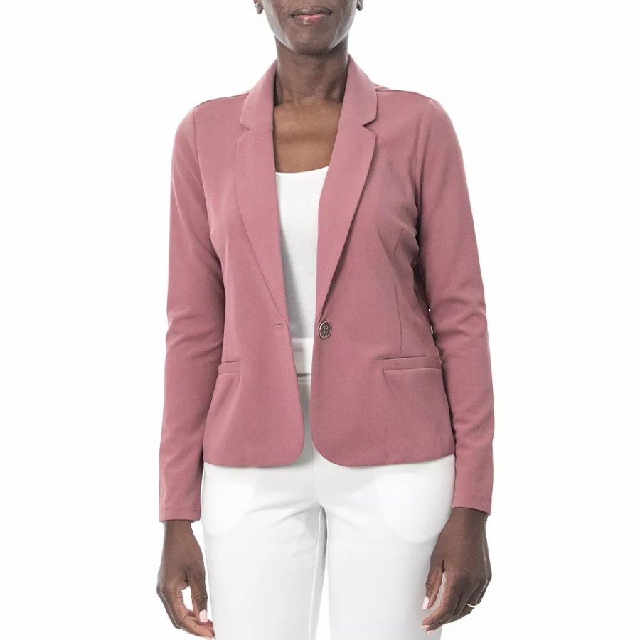 Clothing * | Women'S Nina Leonard Single Button Cropped Blazer