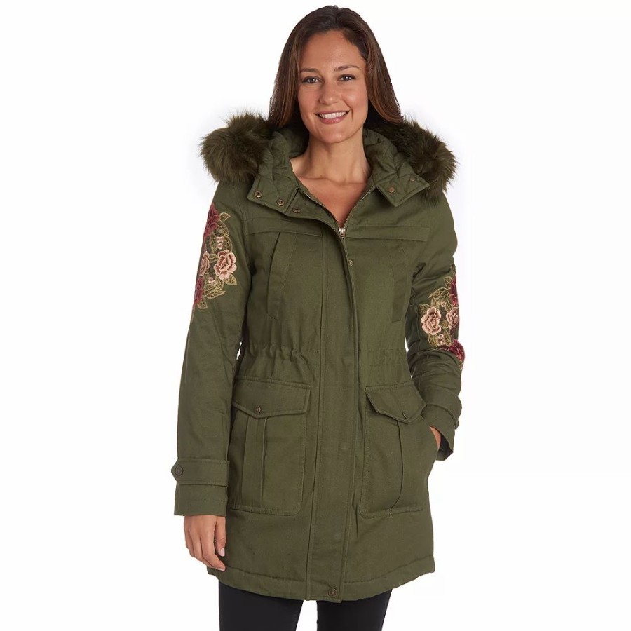 Clothing * | Women'S Fleet Street Faux-Fur Hooded Midweight Anorak Parka